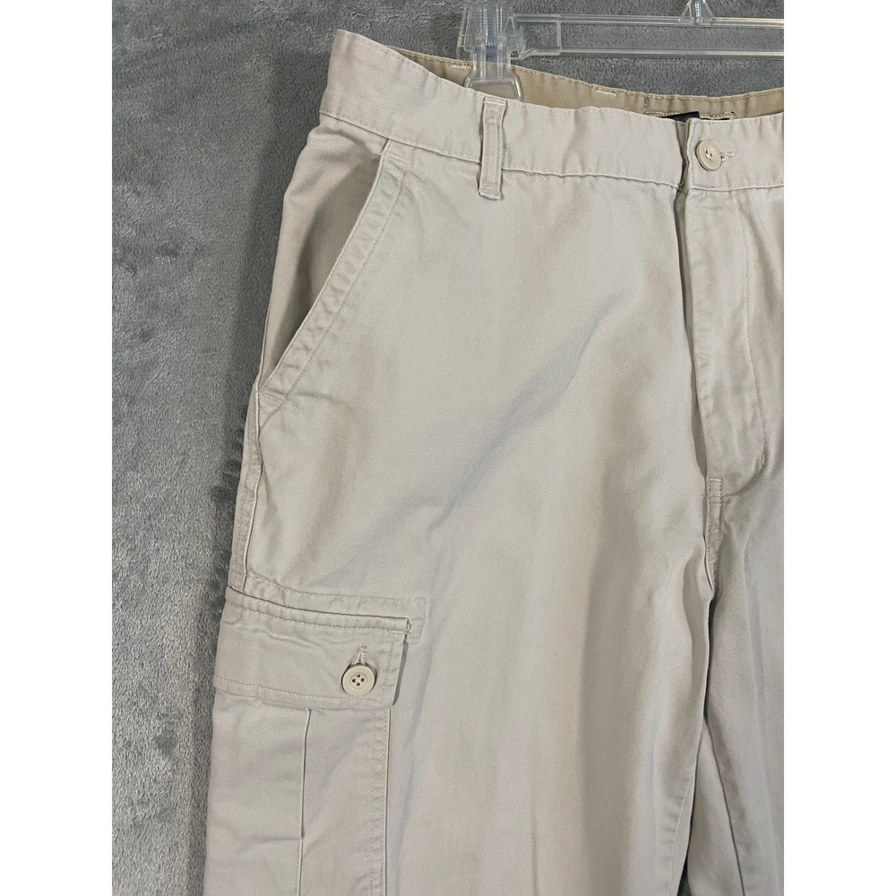 Arizona Cargo Pants 38x30 Khaki Tan Relaxed Straight Leg Cotton Utility Skater - Picture 3 of 10
